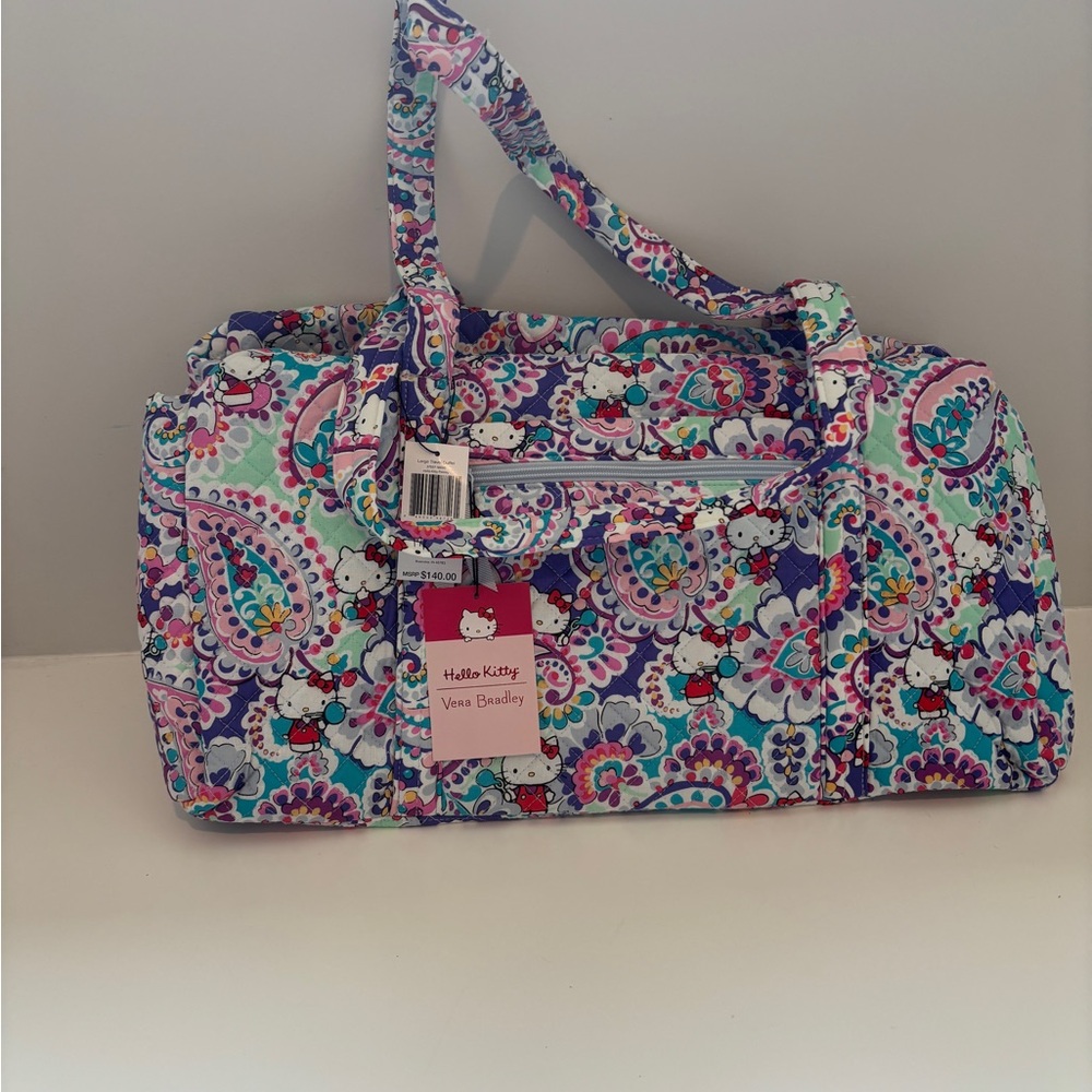 Vera Bradley Hello Kitty Travel Bag Quilted Cotton